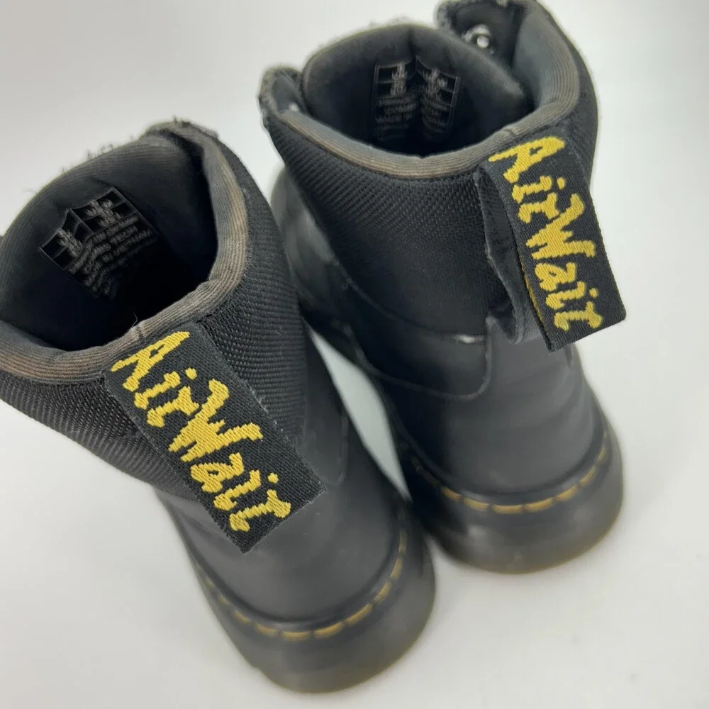 Dr. Martens Combs Tech Boots Mens Size 9 Poly Nylon Combat Ankle Lace Up